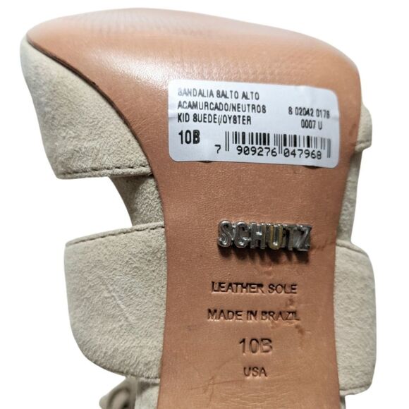 NWOB SCHUTZ Clove Suede Ankle Wrap Lace-Up Heels 10 - Picture 12 of 13